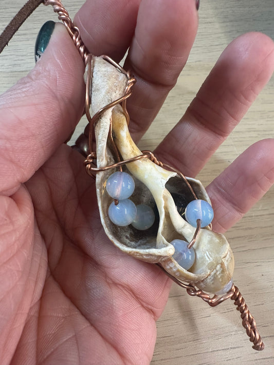 Lee's Makes - Shell & Opalite Pendant