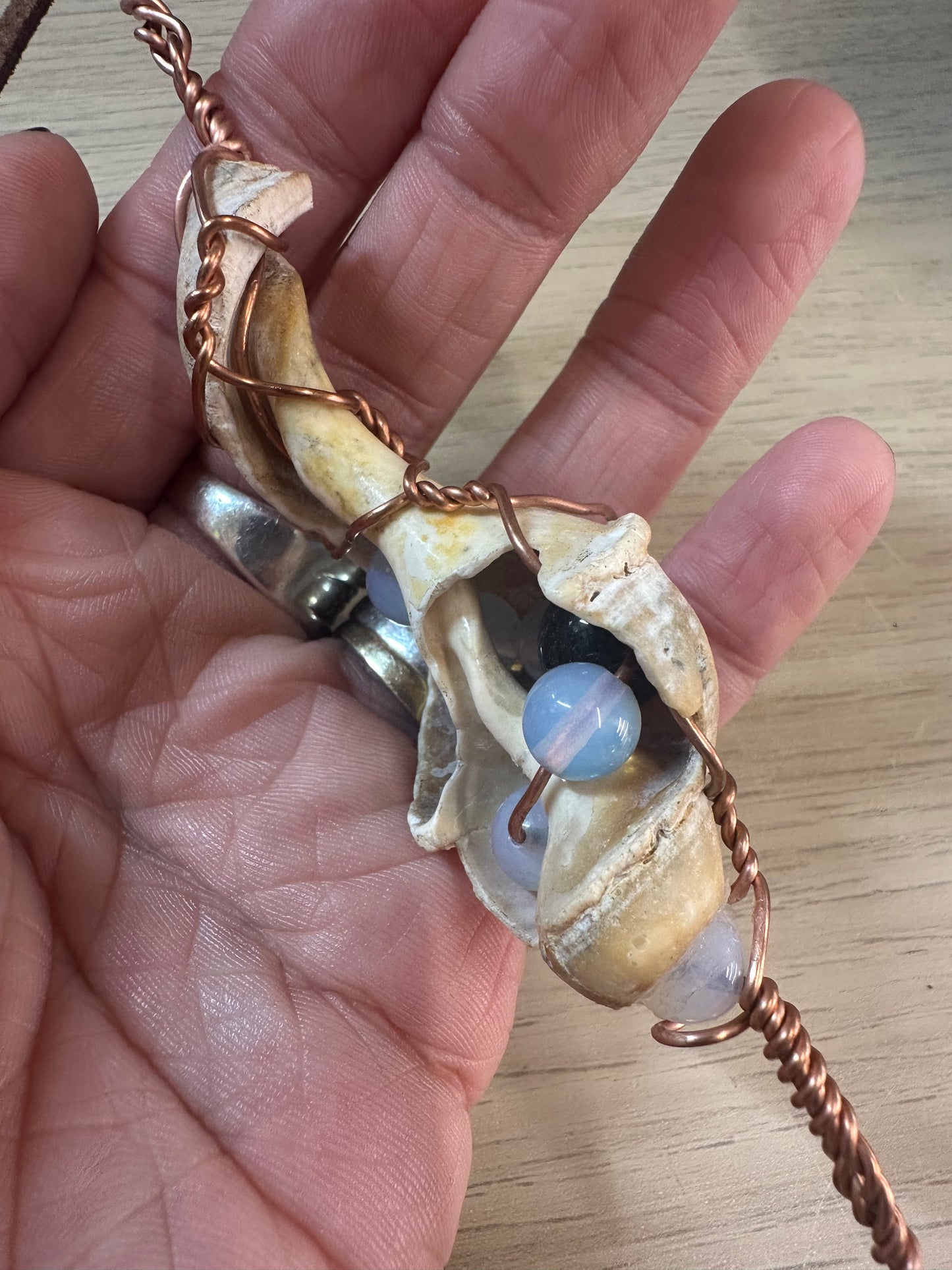 Lee's Makes - Shell & Opalite Pendant