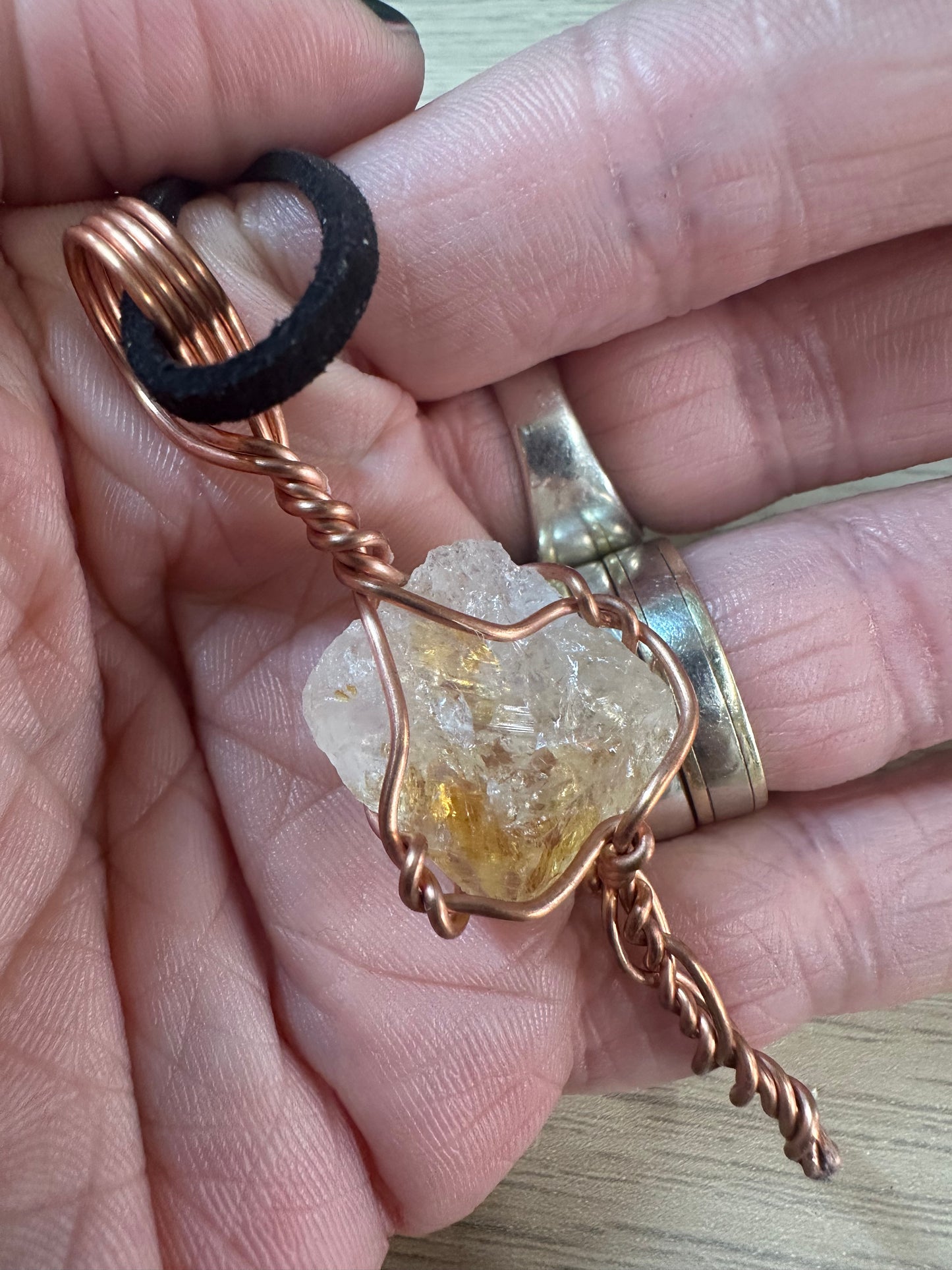 Lee's Makes - Citrine Point Pendant