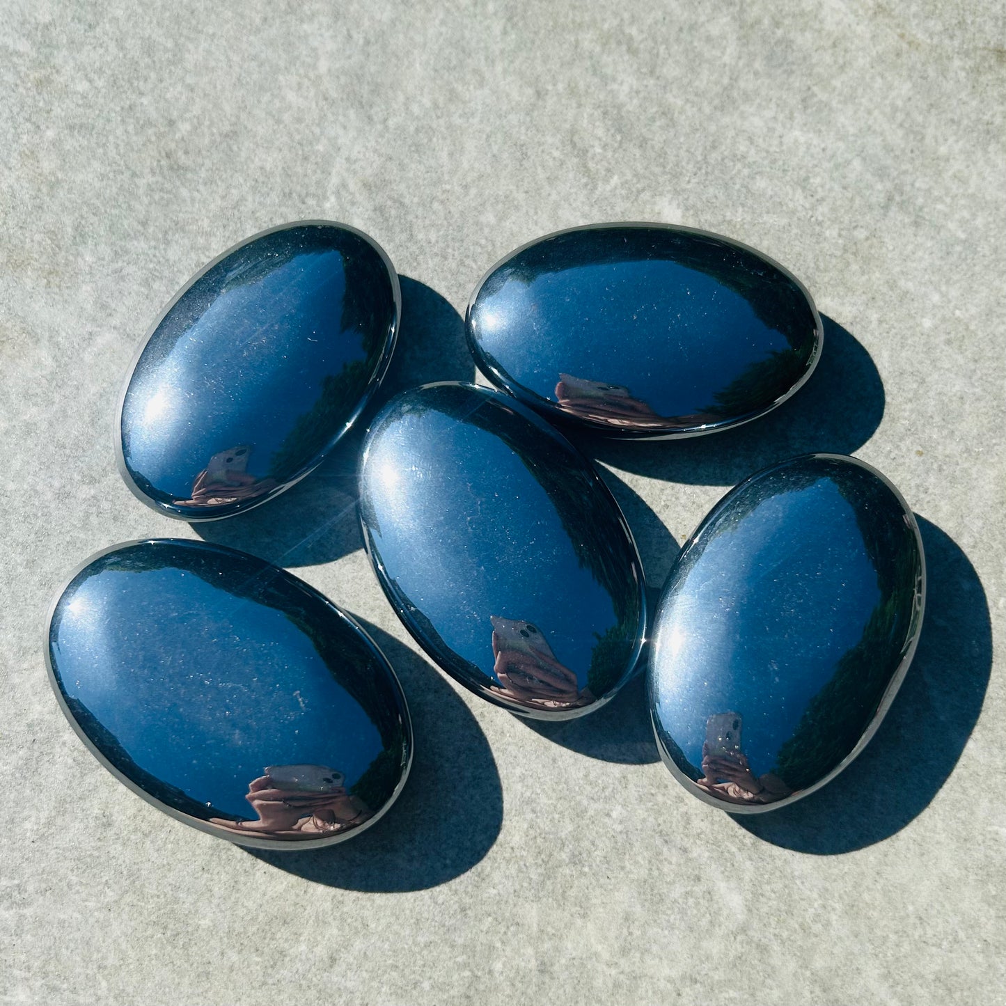 Hematite Palm stone