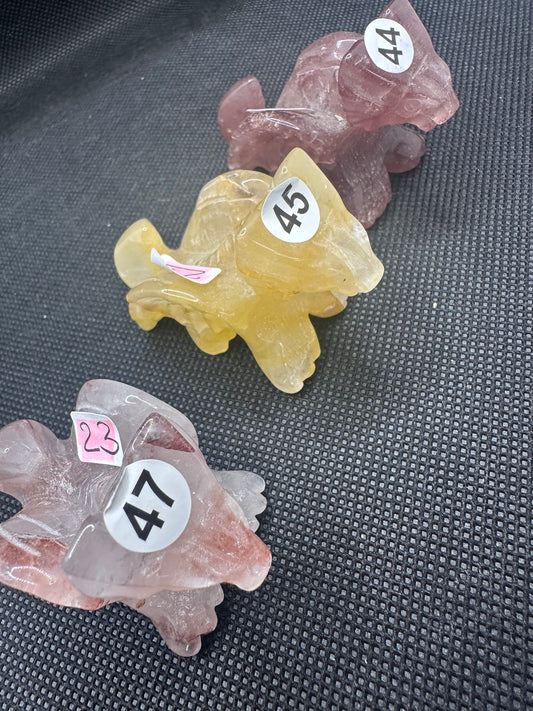 Crystal Dragon carvings