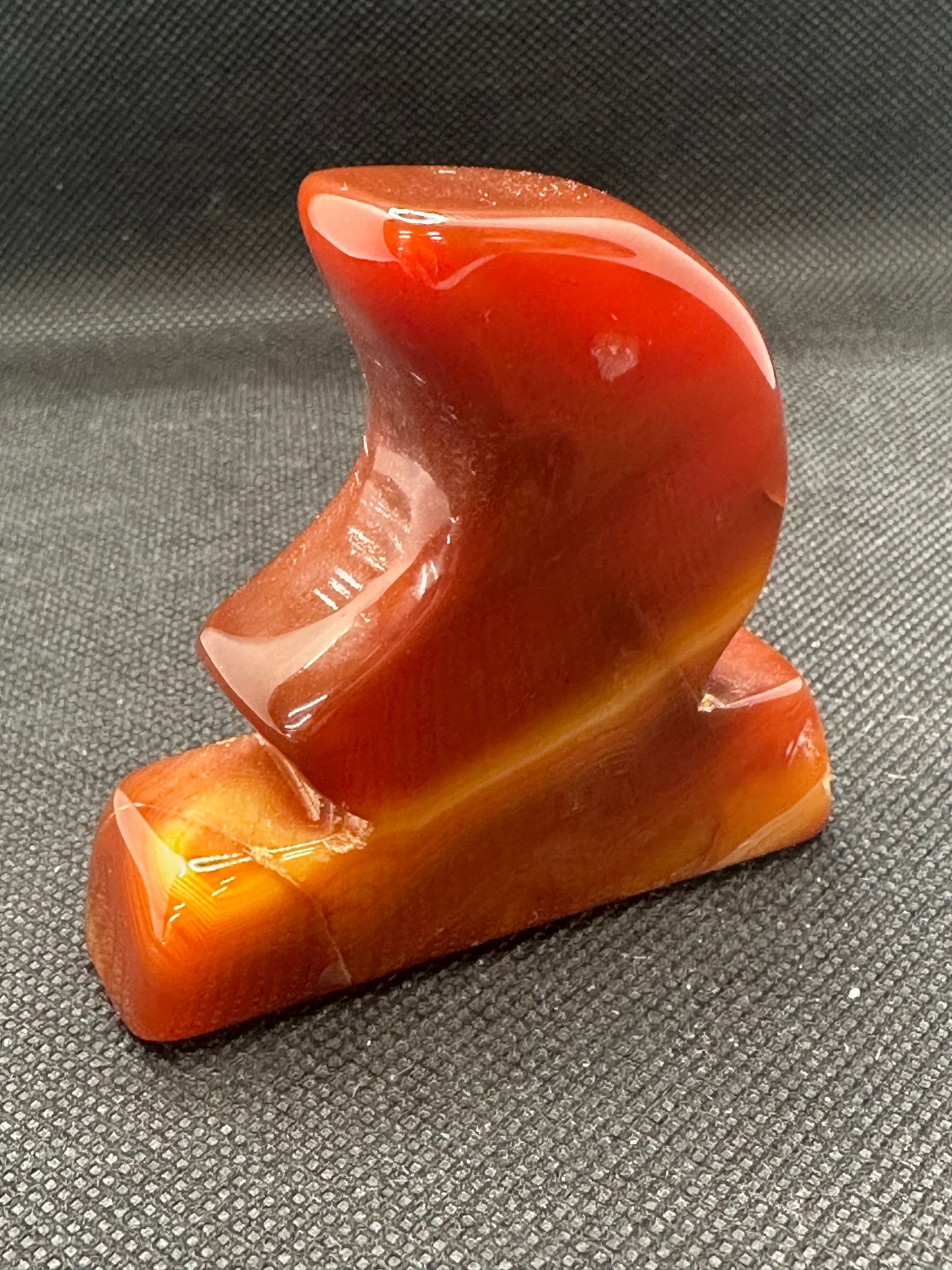 Carnelian Moon Carving