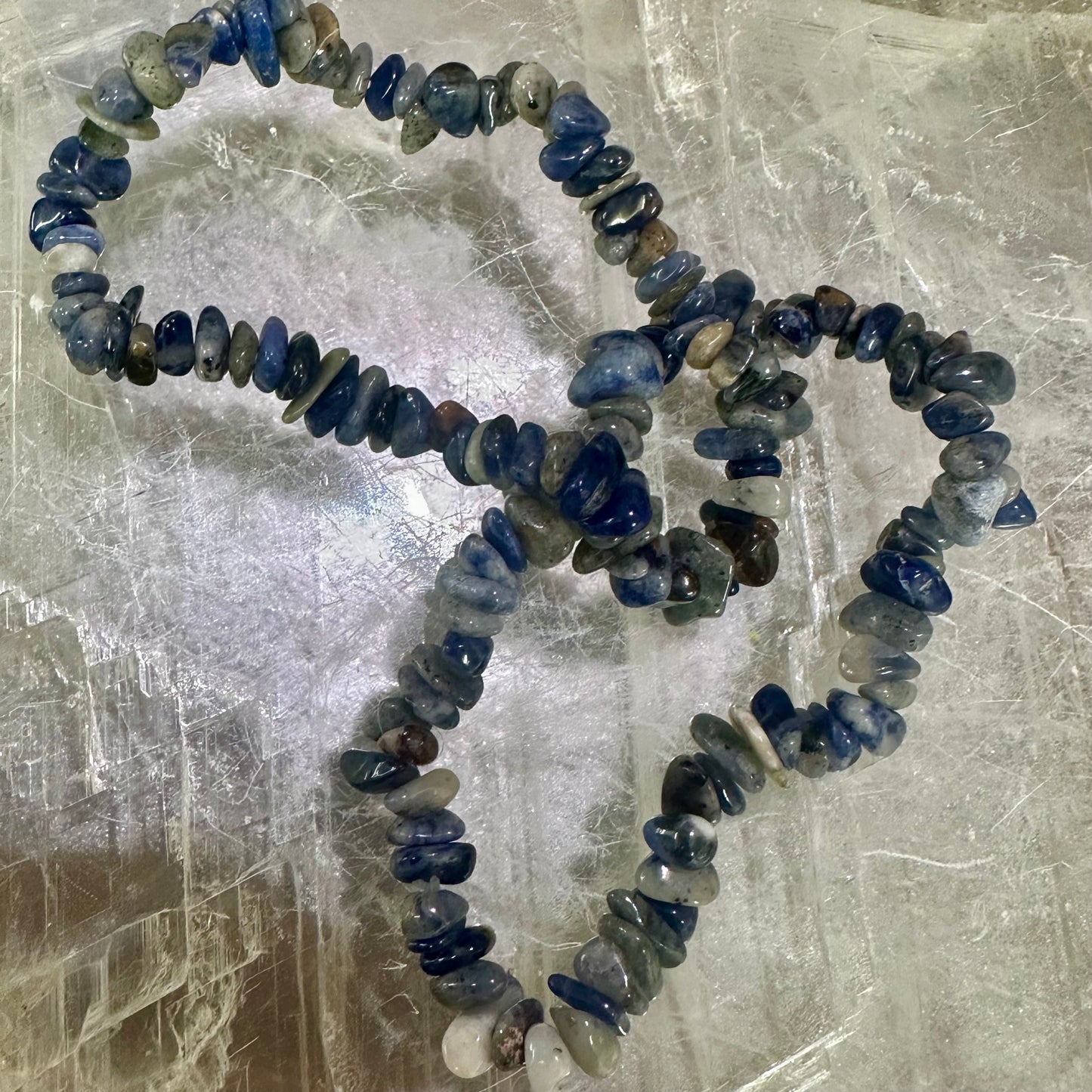 Lapis Chipped Bracelets