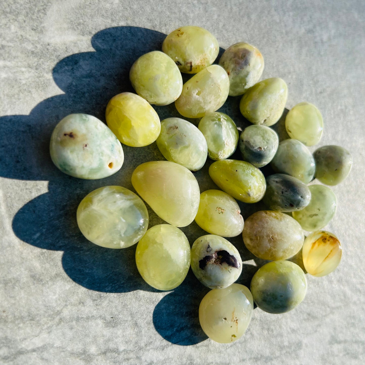 Golden Prehnite Tumbles
