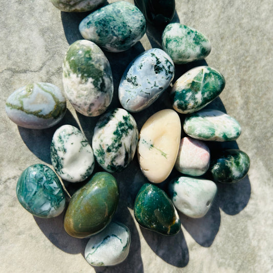 Moss Agate Tumbles