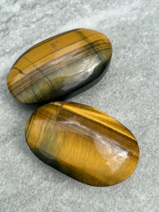 Large Blue Tigers Eye Palmstone