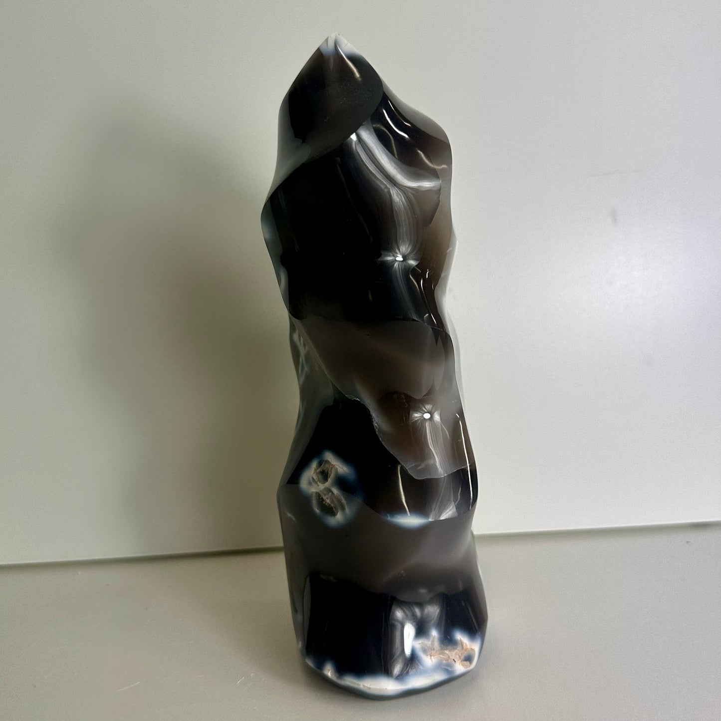 Orca Agate & Quartz Flames