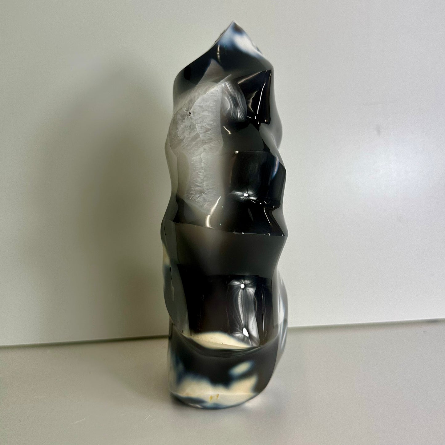 Orca Agate & Quartz Flames