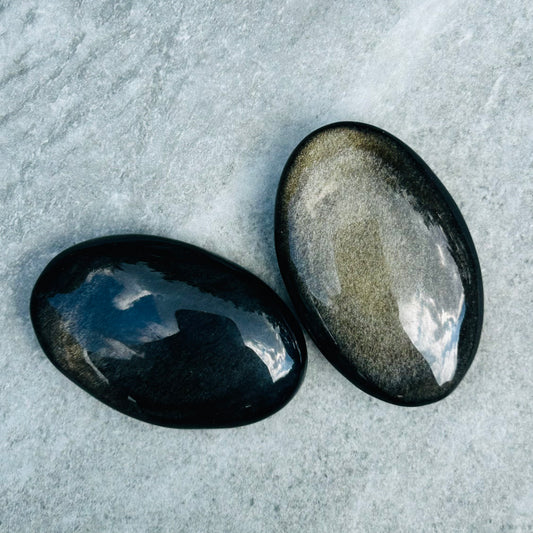 Gold Sheen Obsidian Palmstone