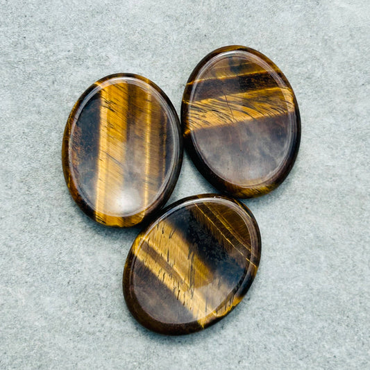 Tigers Eye Oval Worry Stone