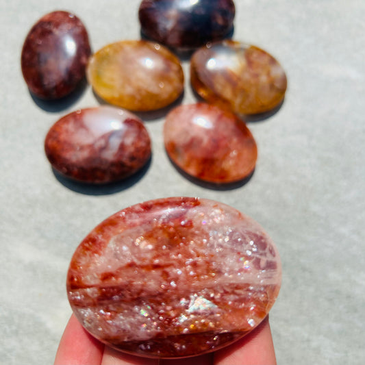 Fire Quartz Palmstone