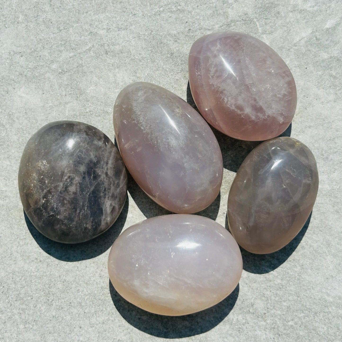 Blue, Purple & Rose Quartz Palmstone