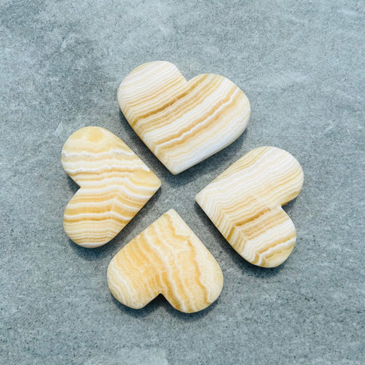 Orange Calcite Heart