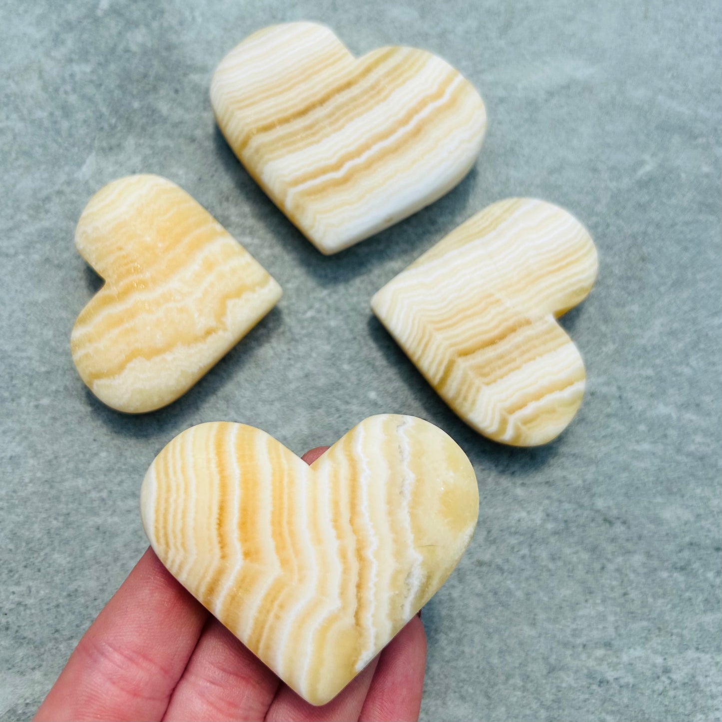 Orange Calcite Heart