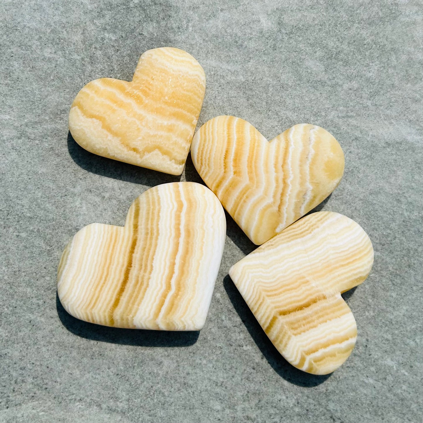 Orange Calcite Heart