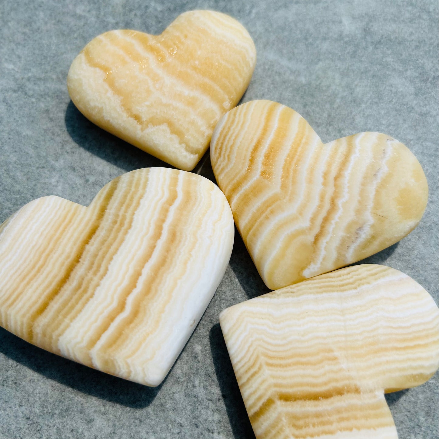 Orange Calcite Heart