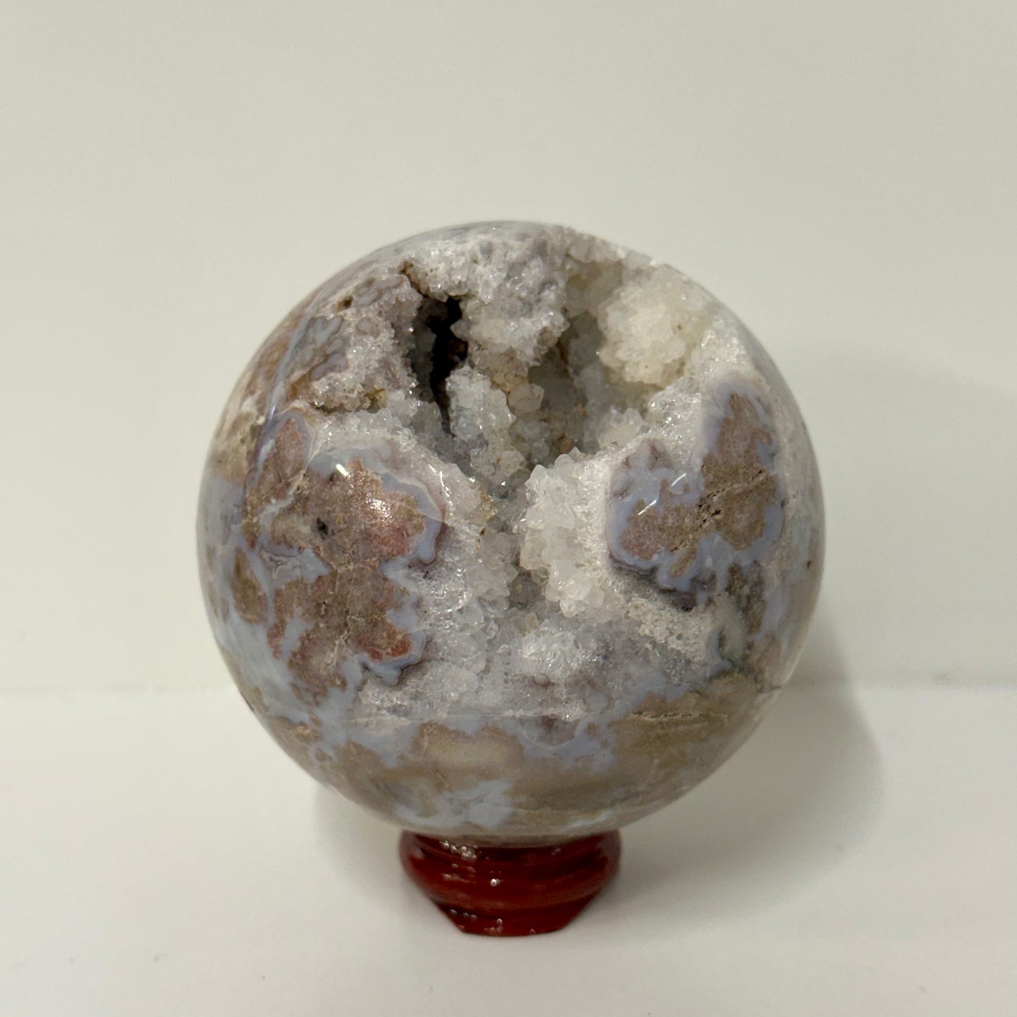 Blue Flower Agate Sphere