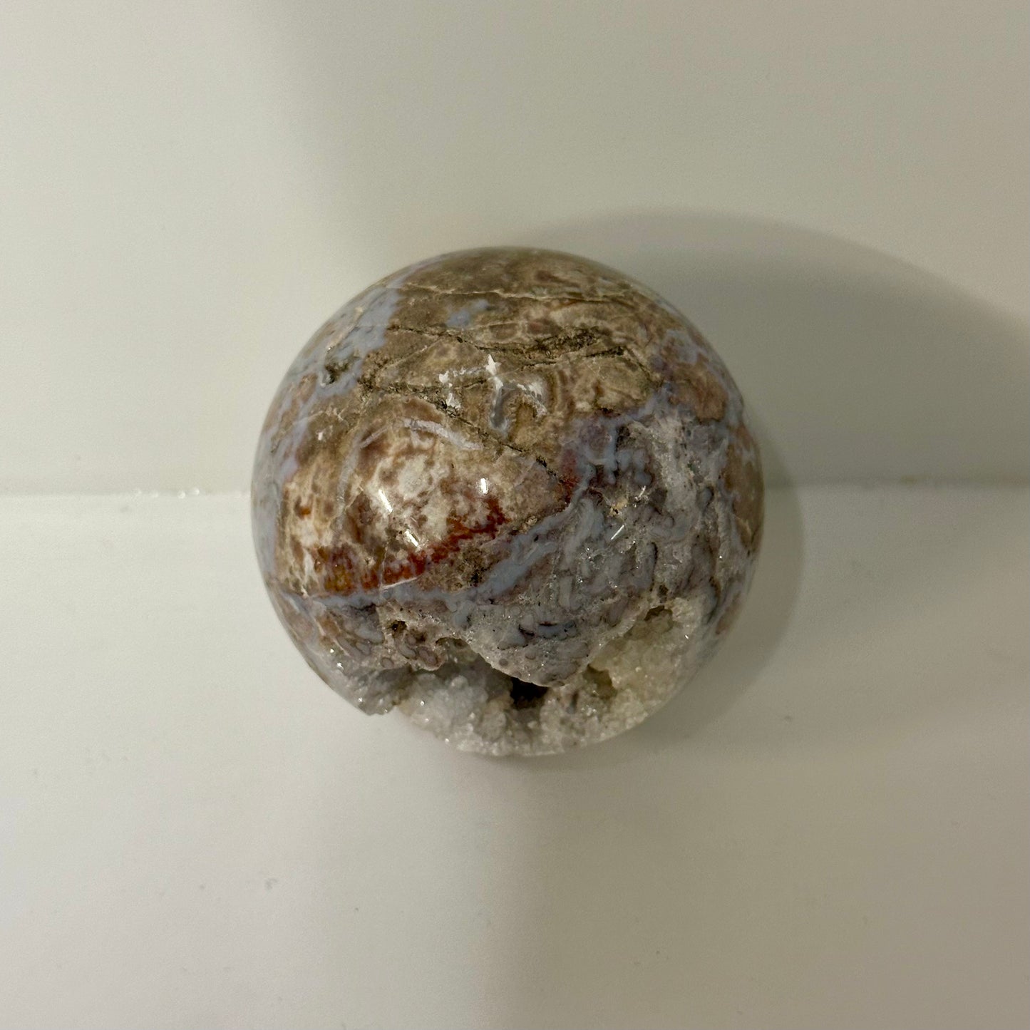 Blue Flower Agate Sphere