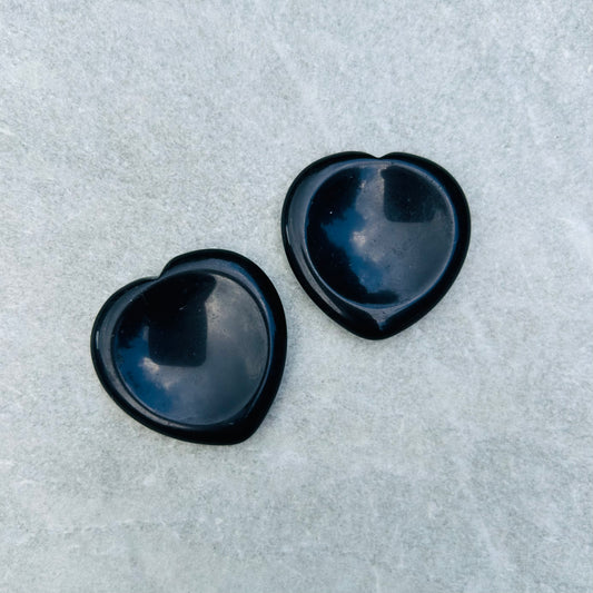 Obsidian Heart Worry Stone