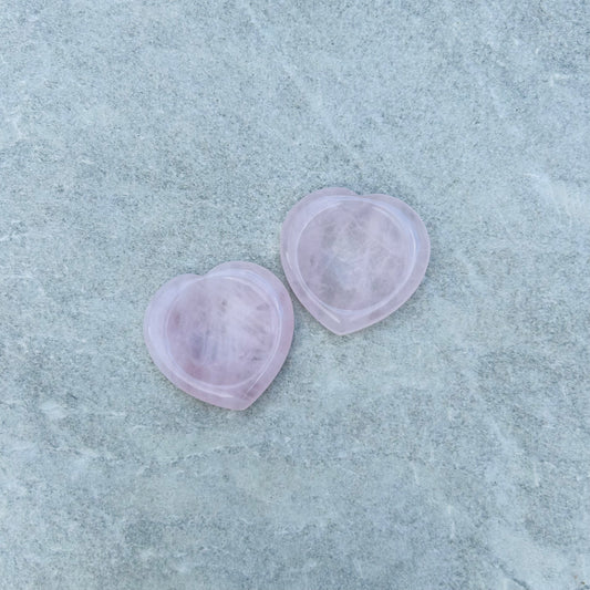 Rose Quartz Heart Worry Stone