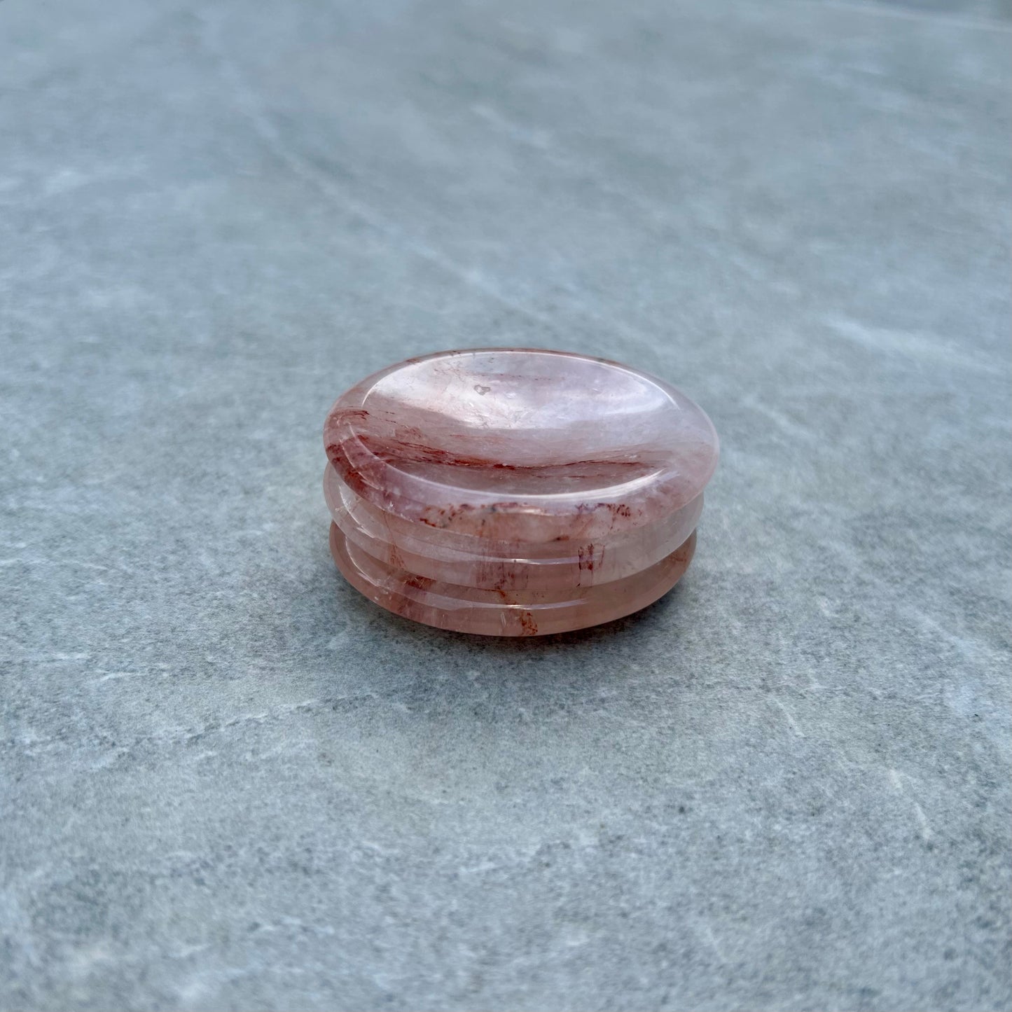 Fire Quartz Oval Worry Stone
