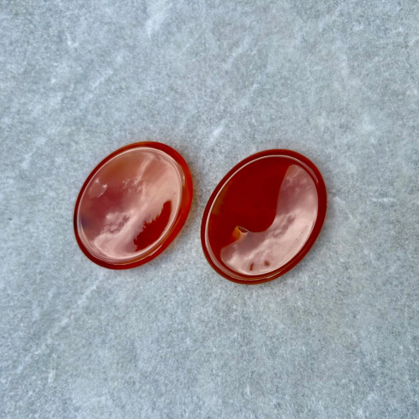 Carnelian Oval Worry Stone