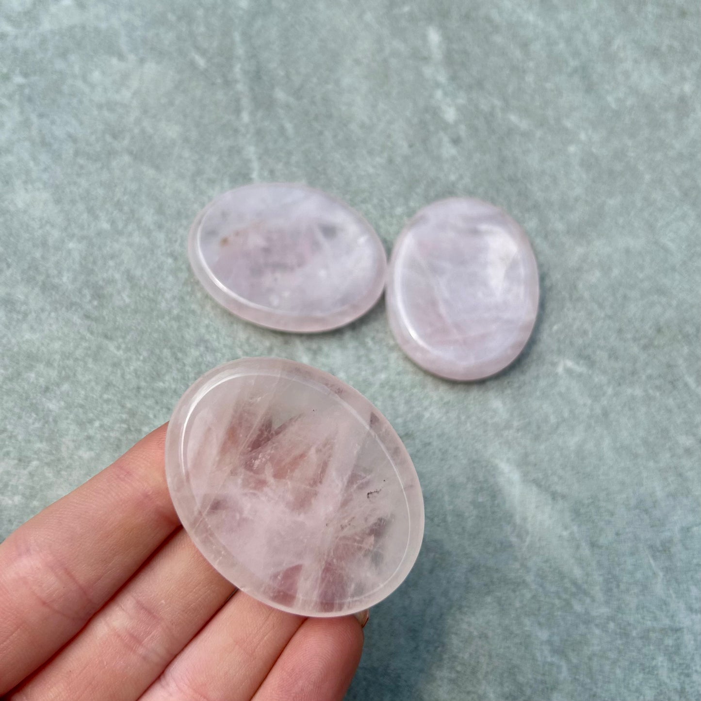 Rose Quartz Oval Worry Stone