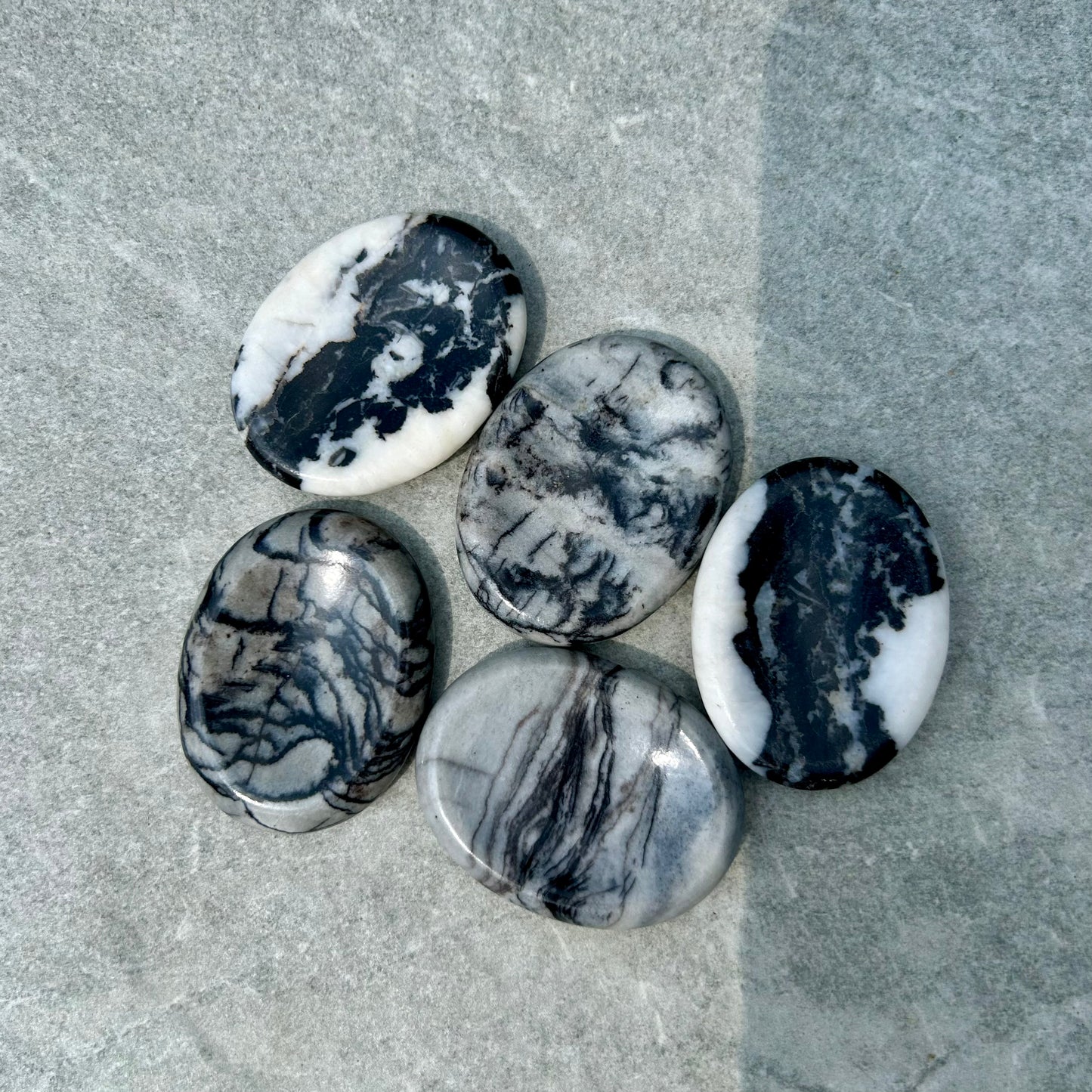 Zebra Jasper Oval Worry Stone