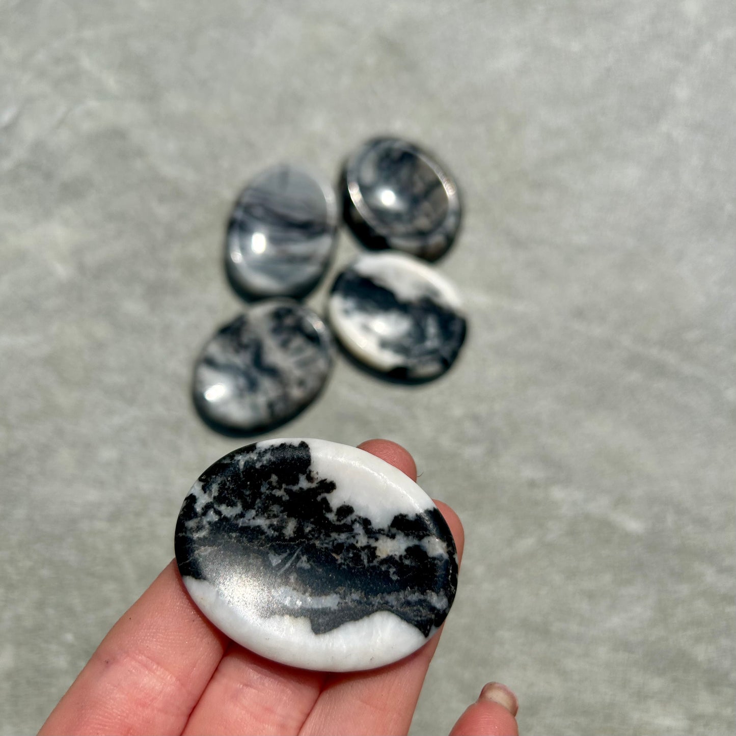 Zebra Jasper Oval Worry Stone