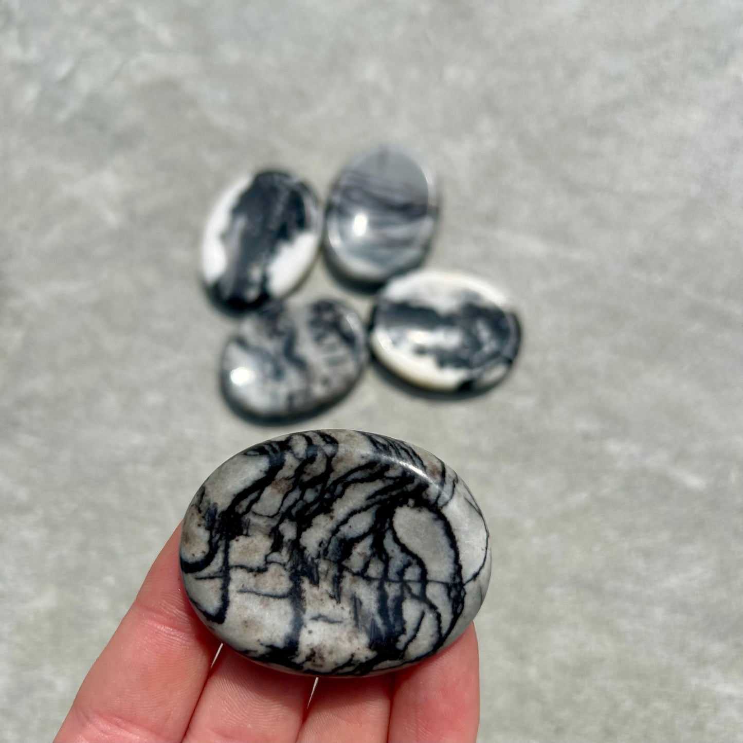 Zebra Jasper Oval Worry Stone