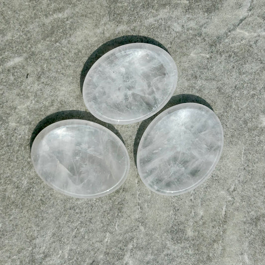 Clear Quartz Oval Worry Stone