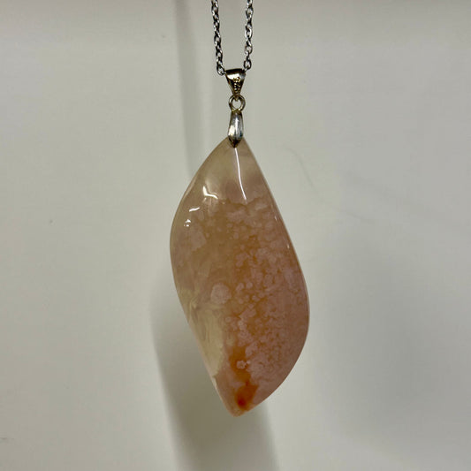Flower Agate 925 Silver Pendnat