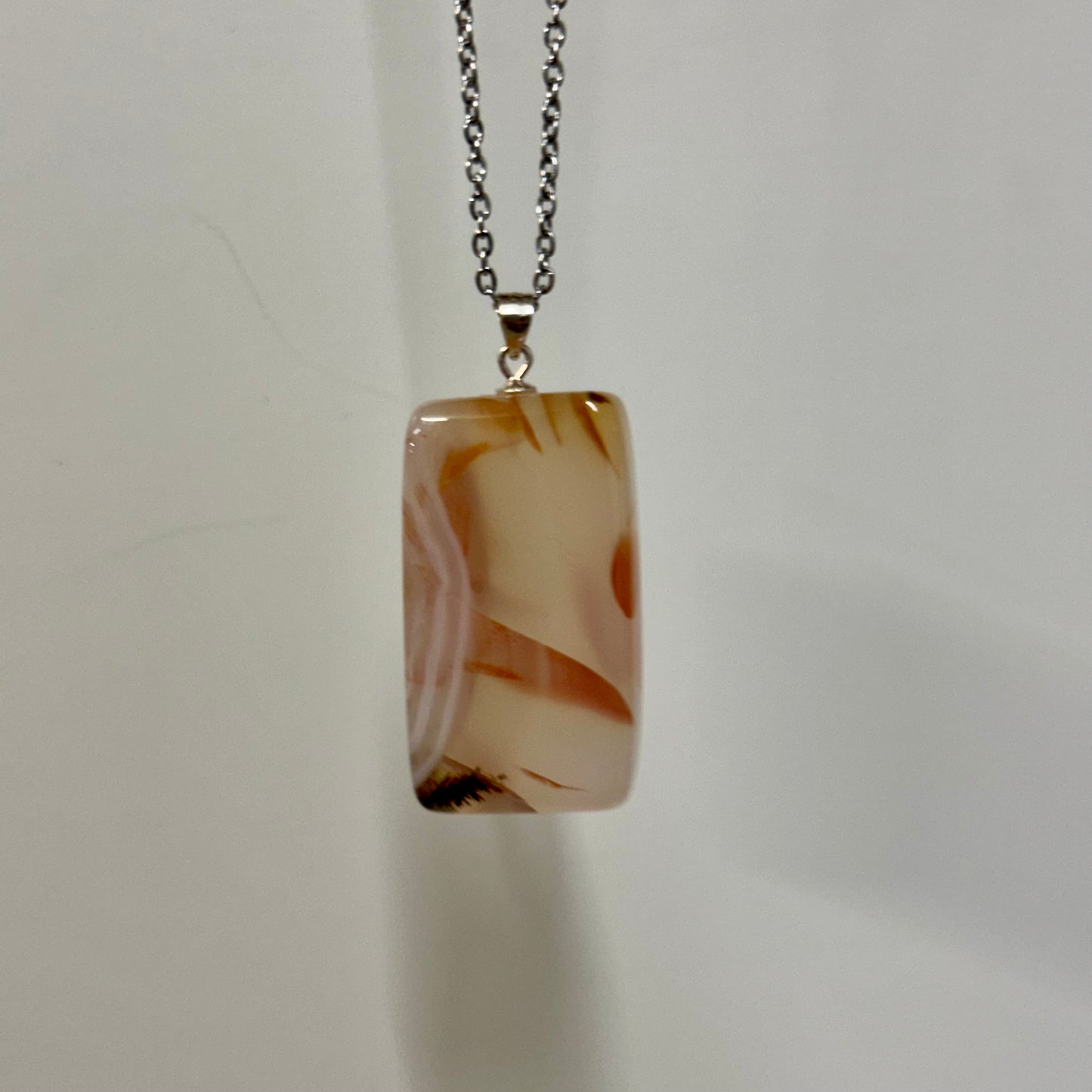 Apricot Agate 925 Silve Pendant