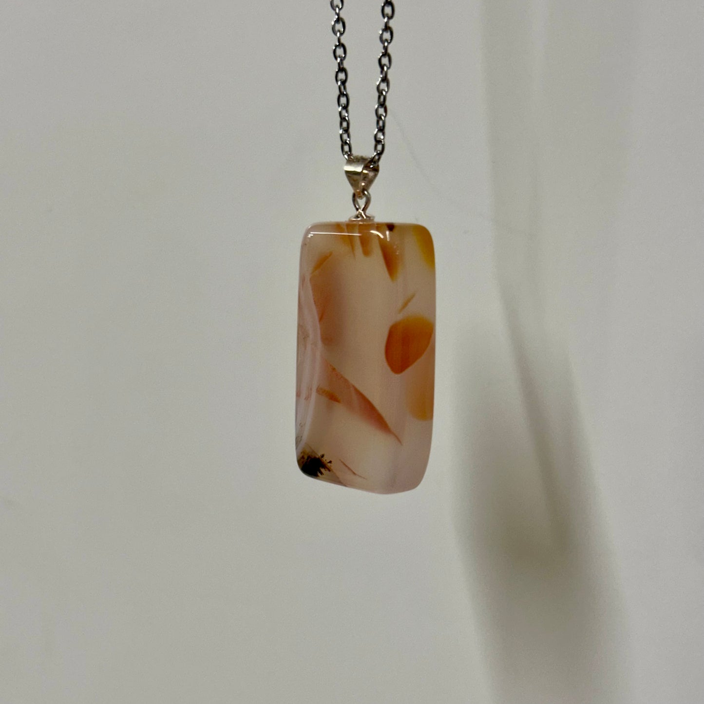Apricot Agate 925 Silve Pendant
