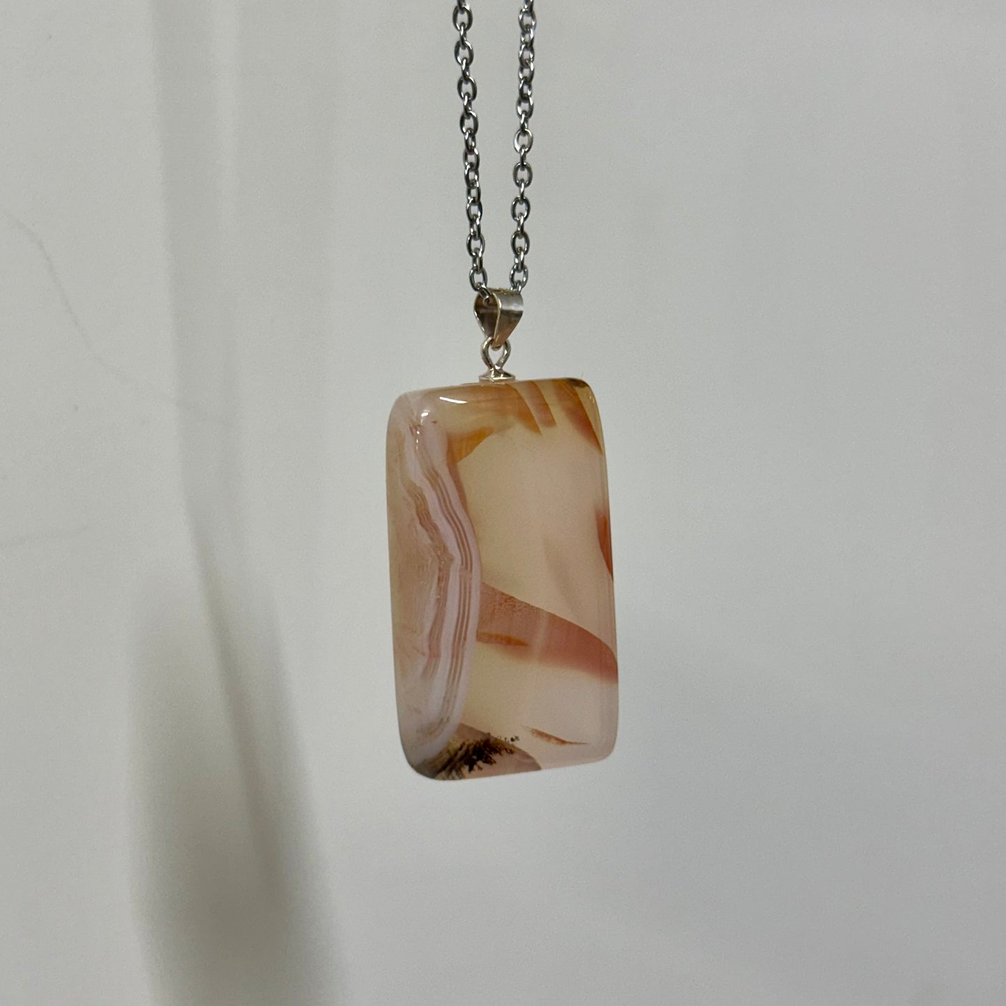 Apricot Agate 925 Silve Pendant