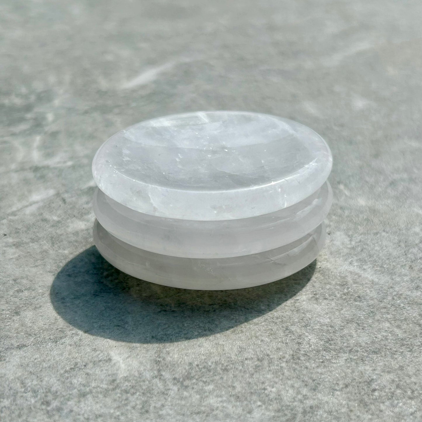 Clear Quartz Oval Worry Stone