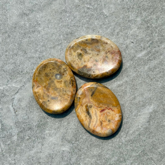 Crazy Lace Agate Oval Worry Stone