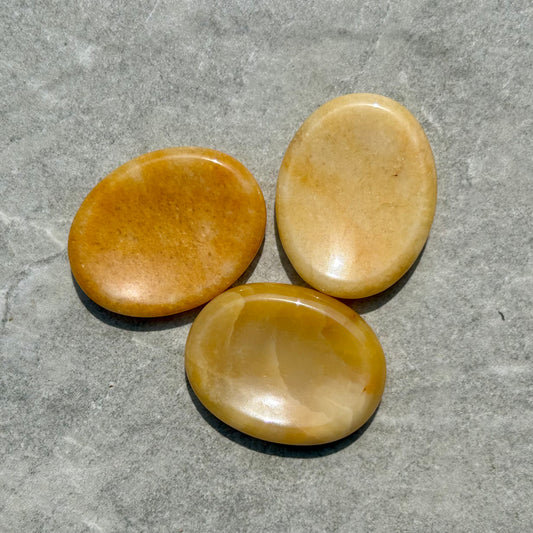 Yellow Aventurine Oval Worry Stone