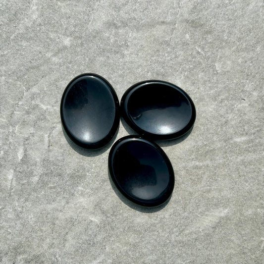 Obsidian Oval Worry Stone