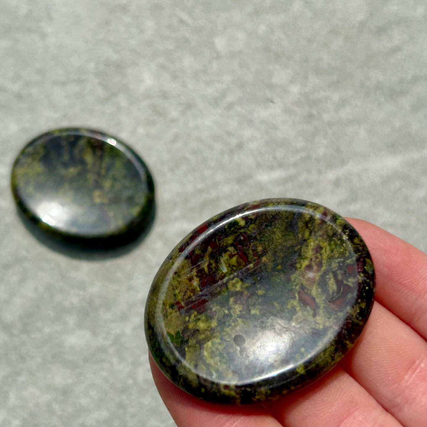 African Dragon Blood Oval Worry Stone
