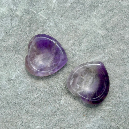 Dream Amethyst Heart Worry Stone