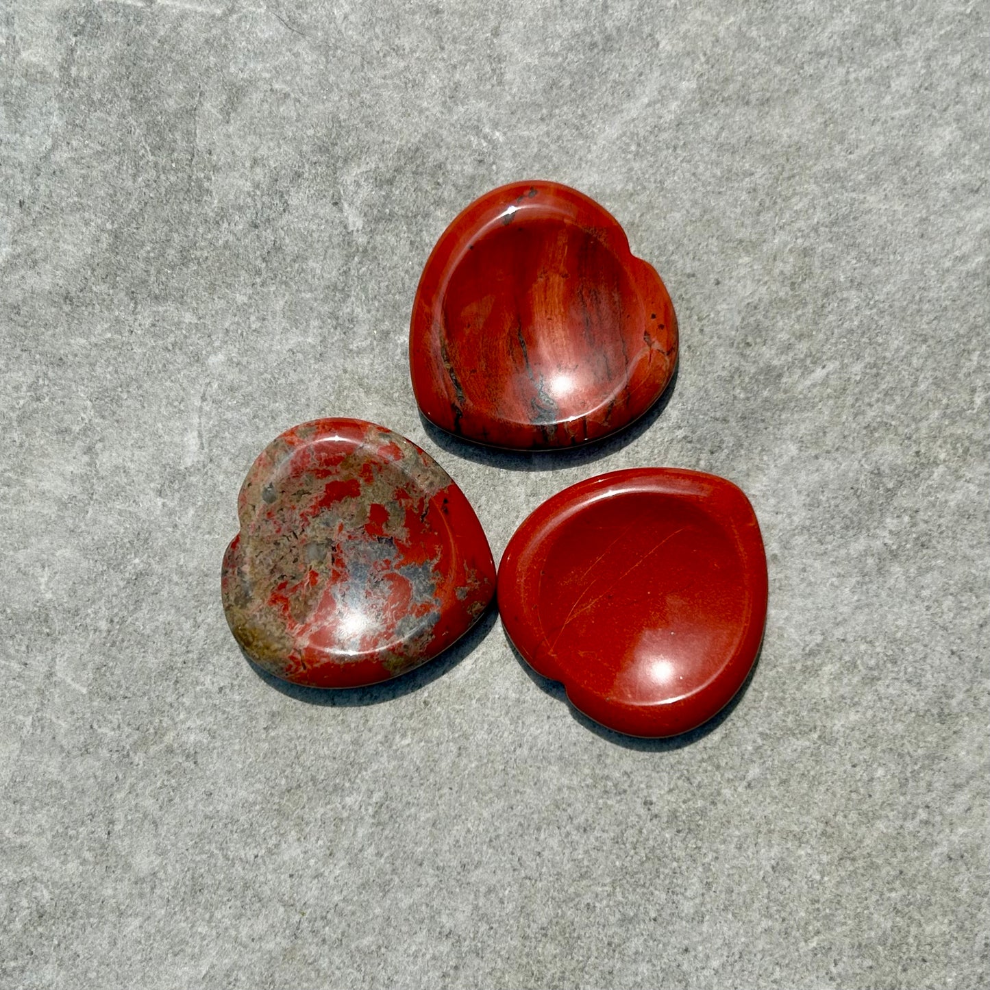 Red Jasper Heart Worry Stone