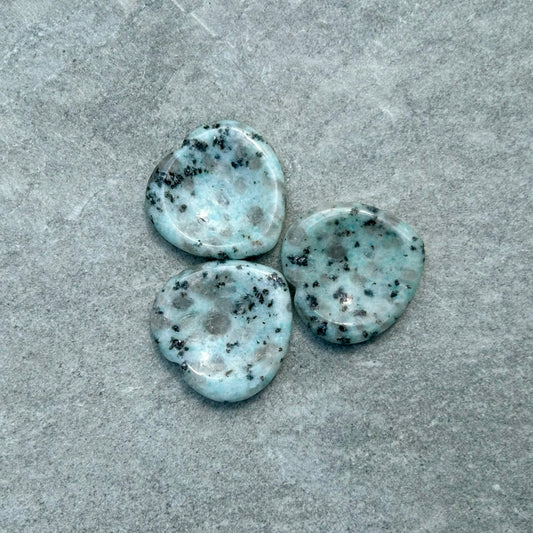 Kiwi Jasper Heart Worry Stone