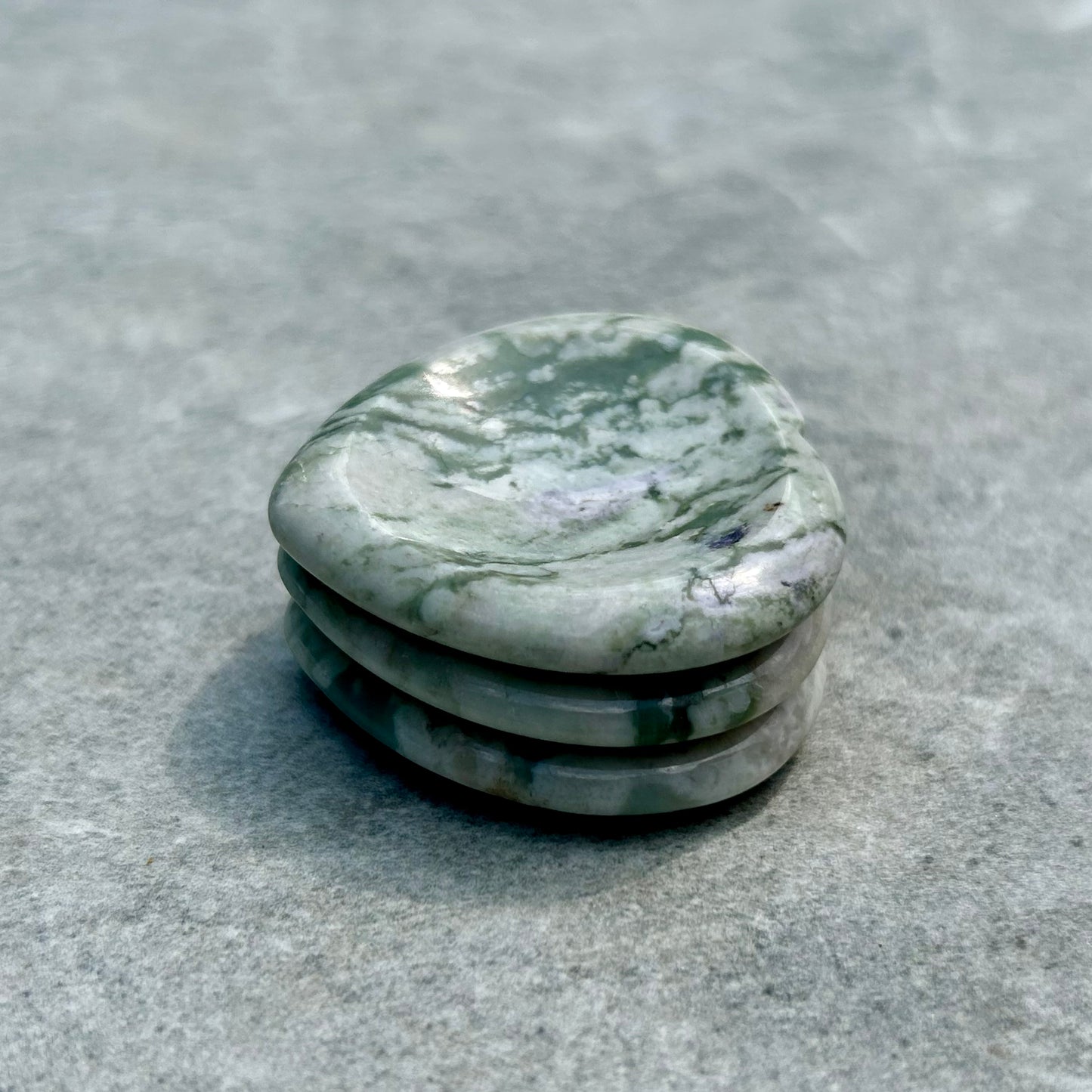 Jade Heart Worry Stone