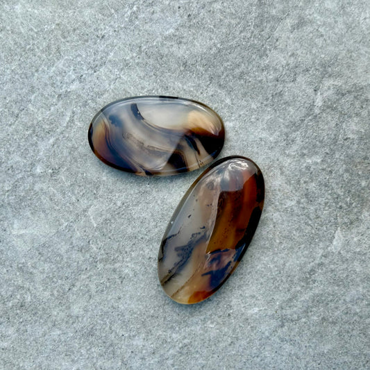 Tree Agate Oval Palms