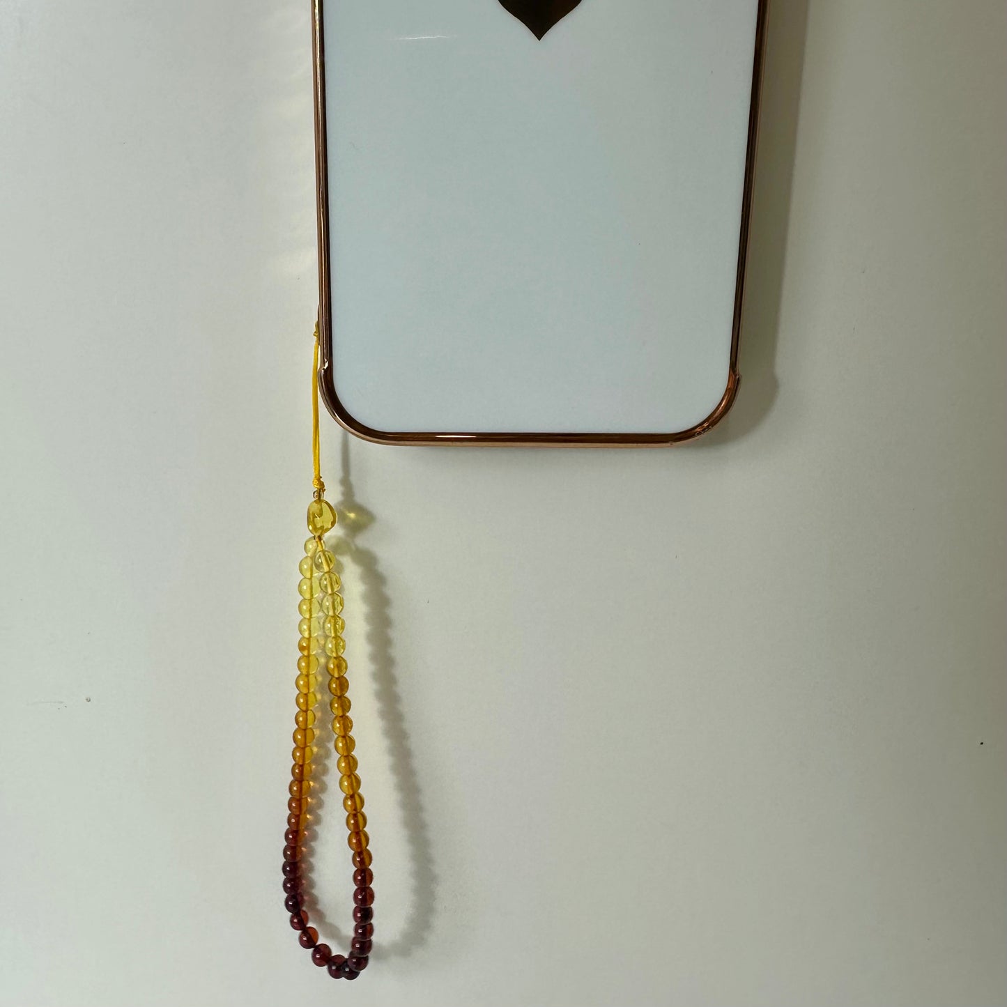 Natural Amber Ombré Phone Charm