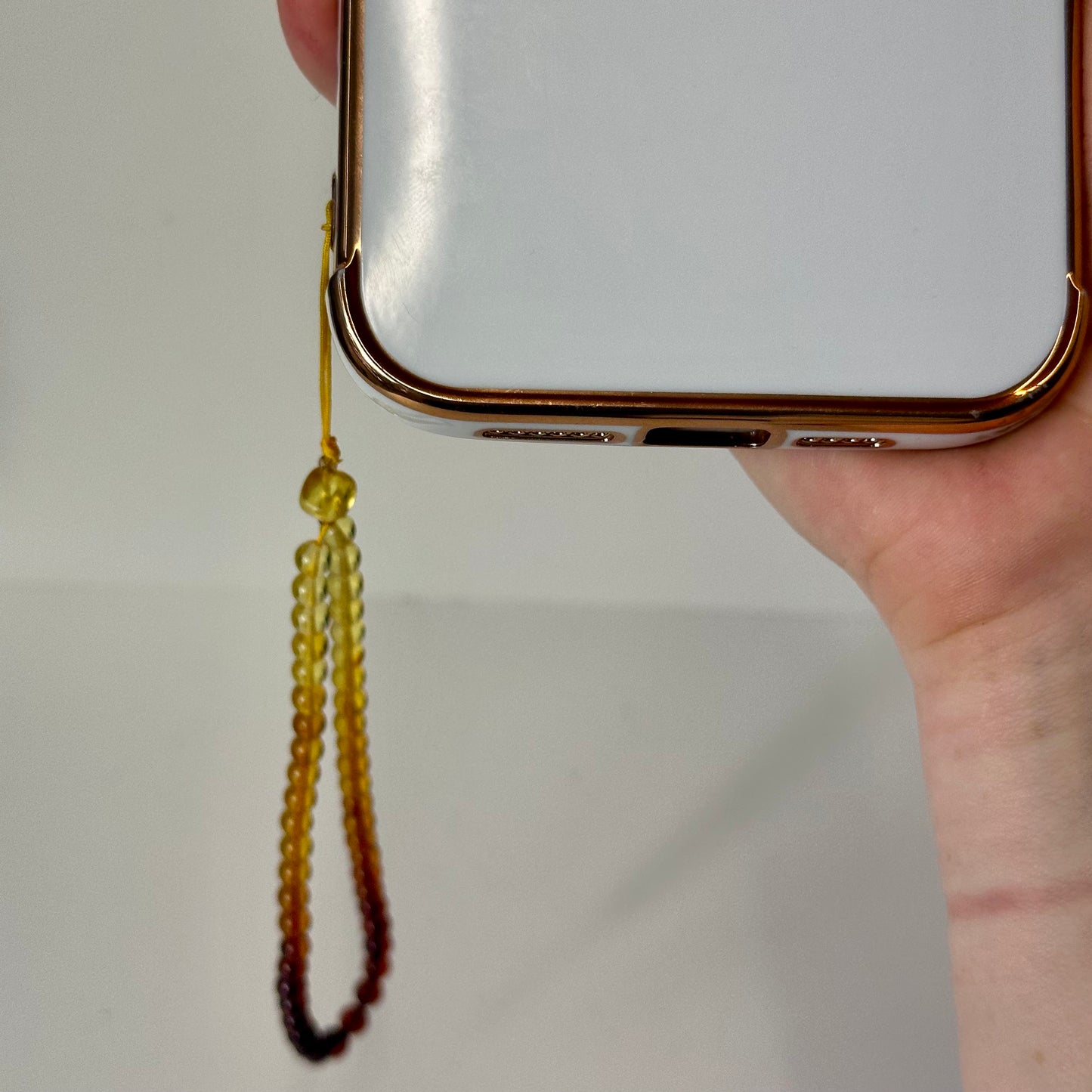 Natural Amber Ombré Phone Charm