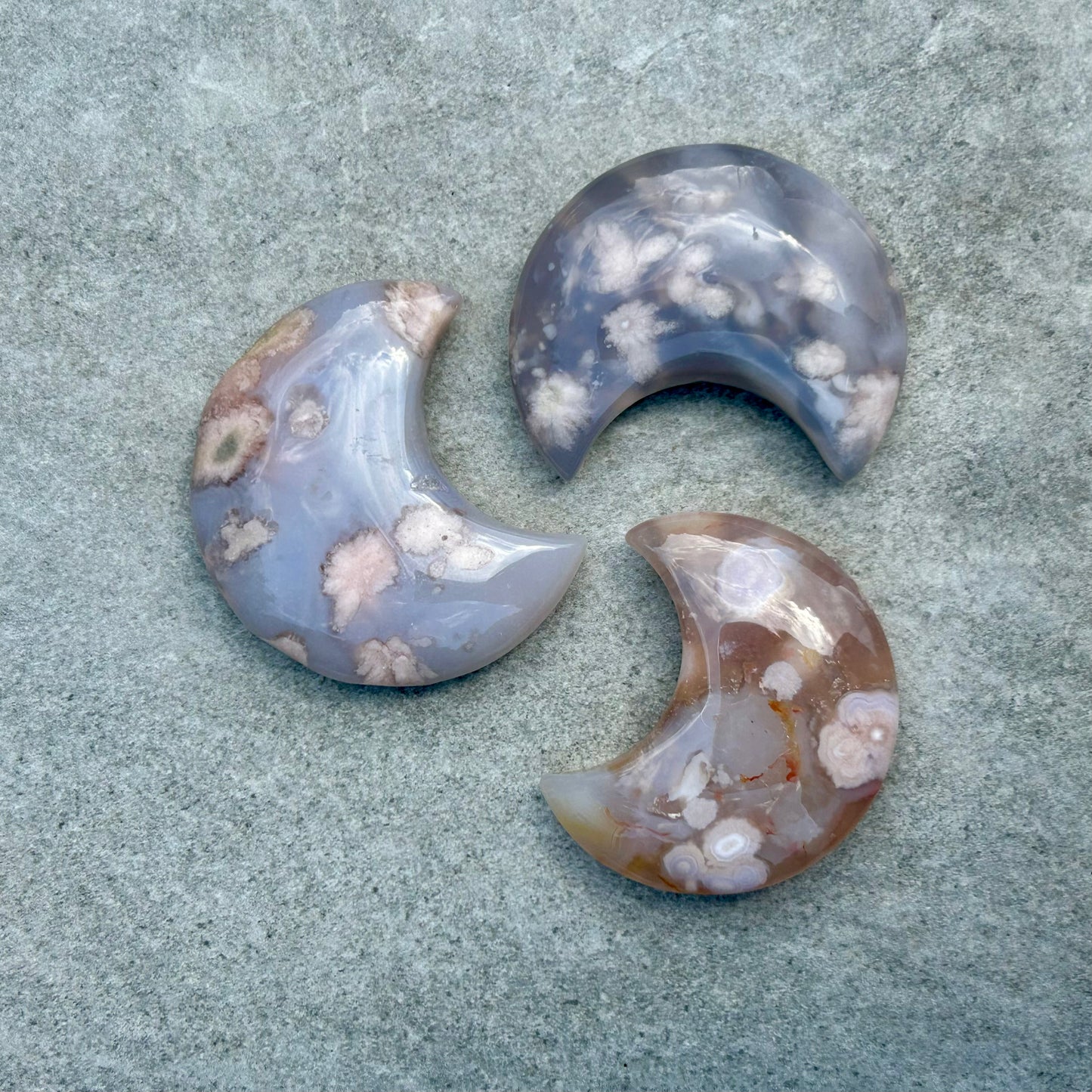 Flower Agate Moon