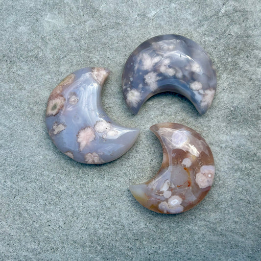 Flower Agate Moon