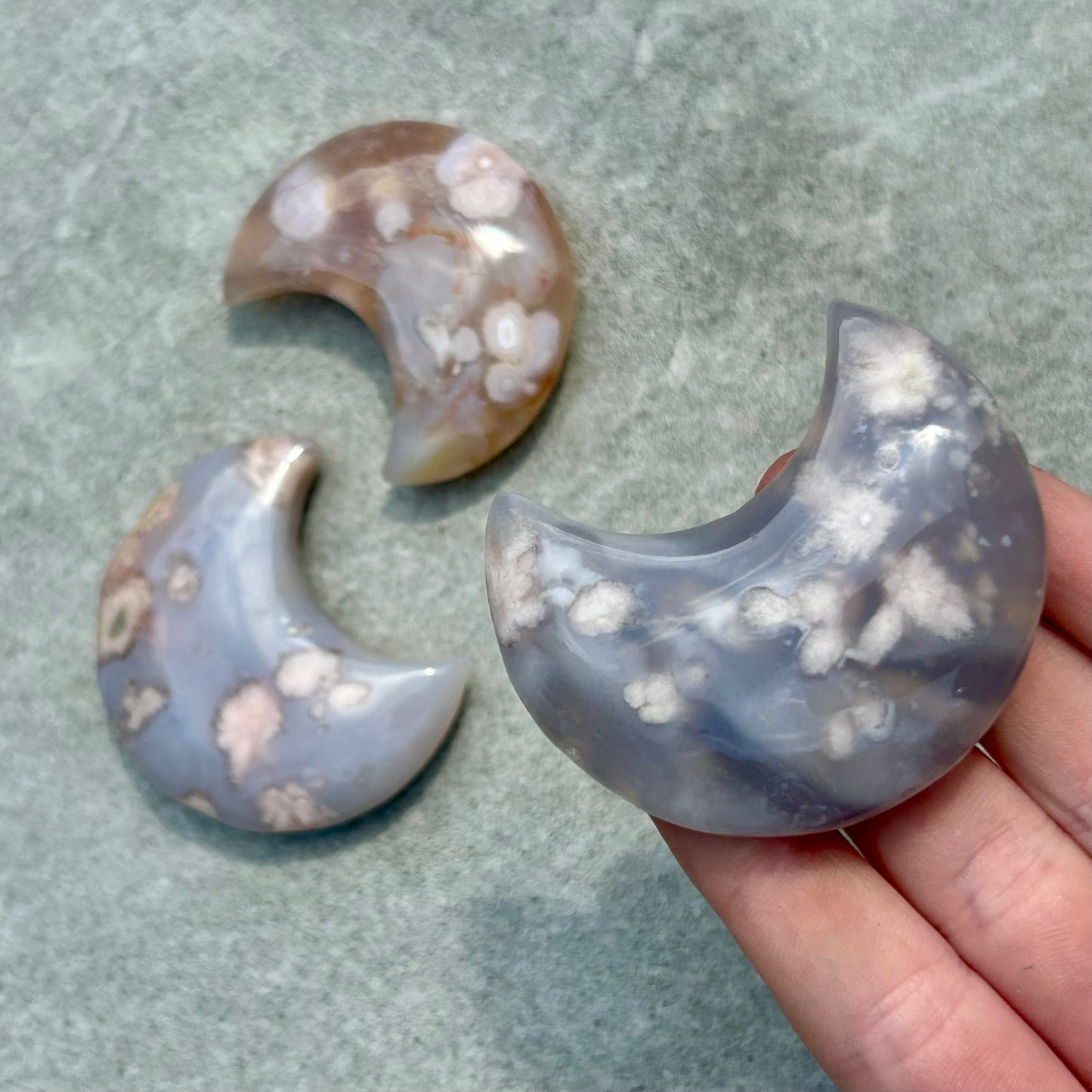 Flower Agate Moon